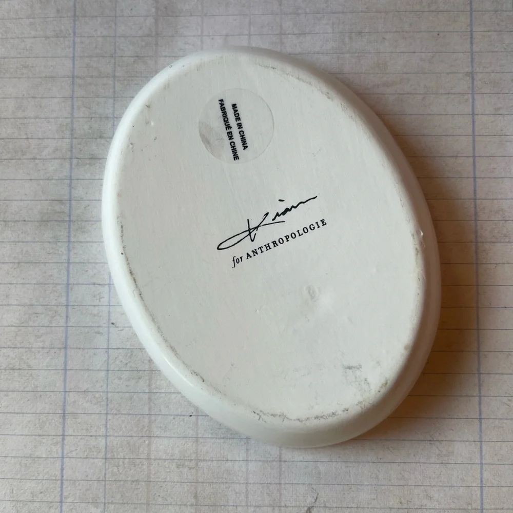 Anthropologie Kiana Mosley Monogram Trinket Dish